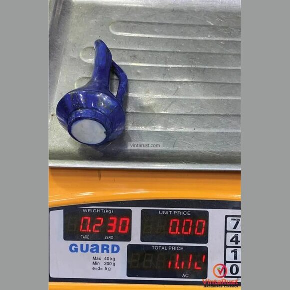 Real Lapis Lazuli Handcrafted Vase: Handmade Gemstone Jug, Luxury Home Decor Gif - Picture 6 of 6